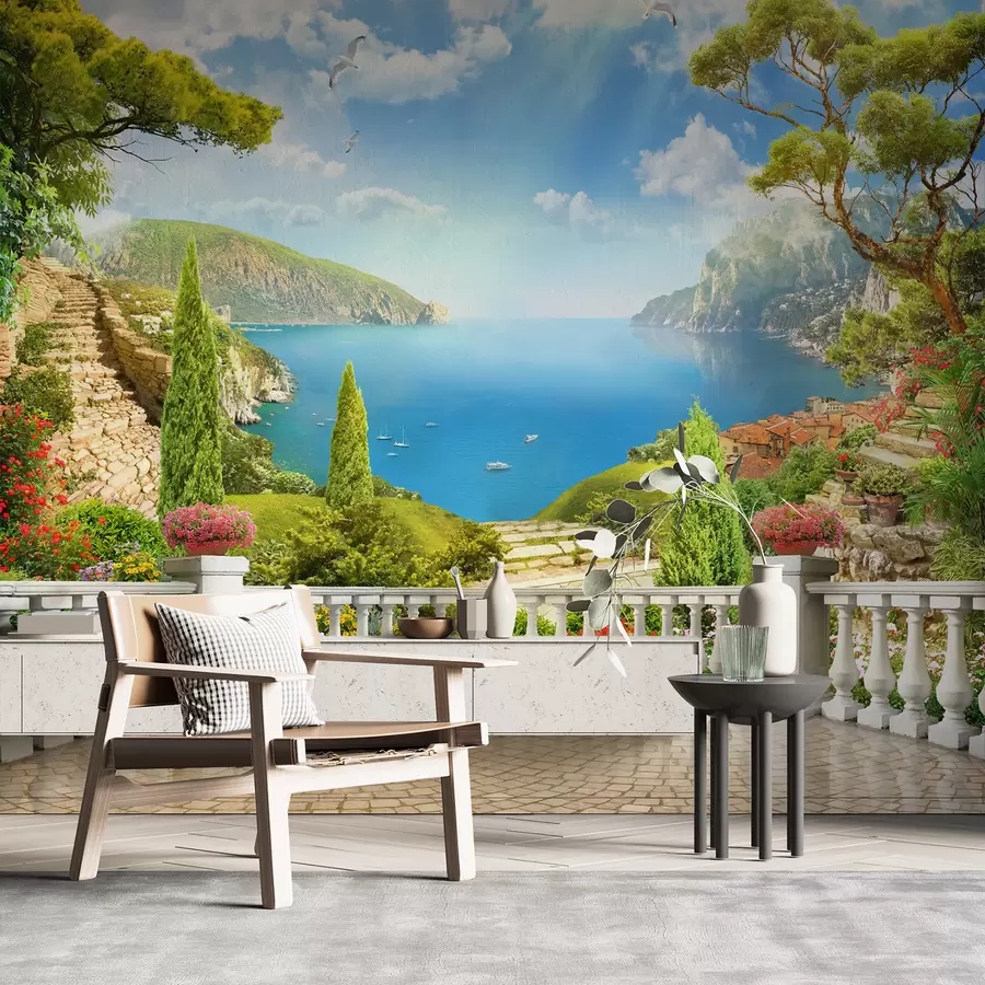 Fototapet Himmel, moln och vatten u60261