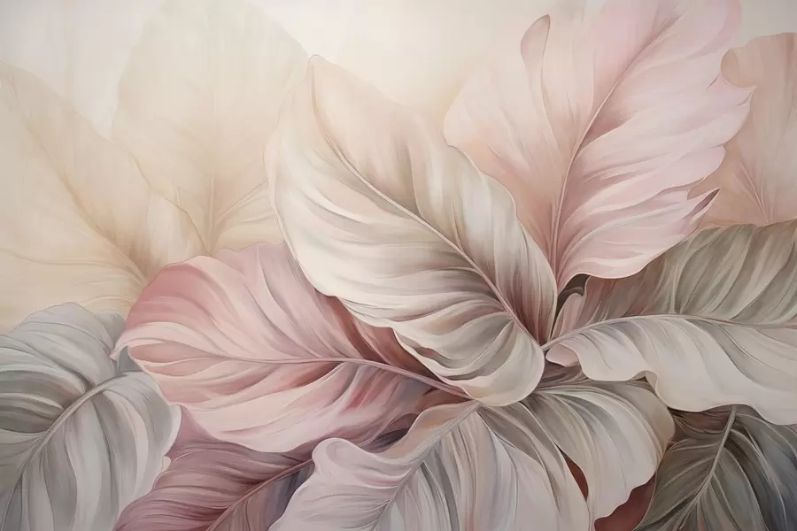 Fototapet Tropiska bladverk med skimrande färger w03597