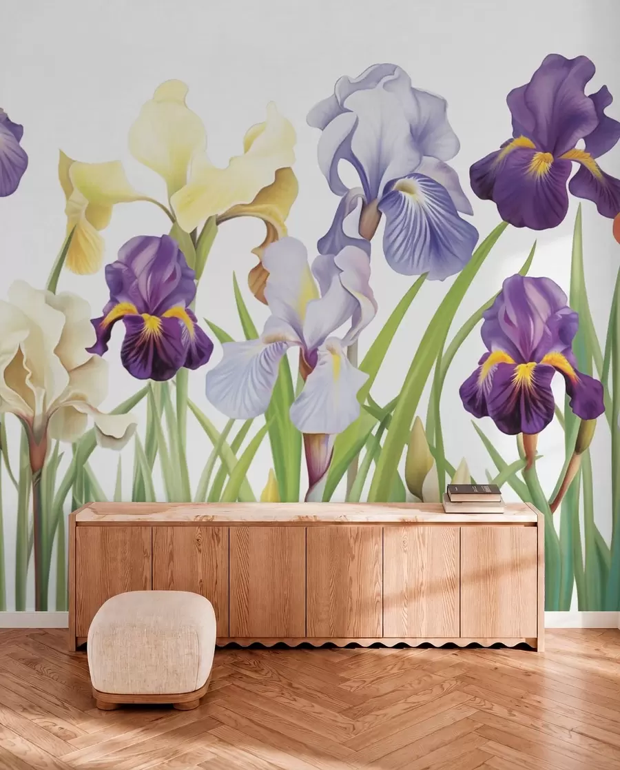 Fototapet Irisblommor w03641