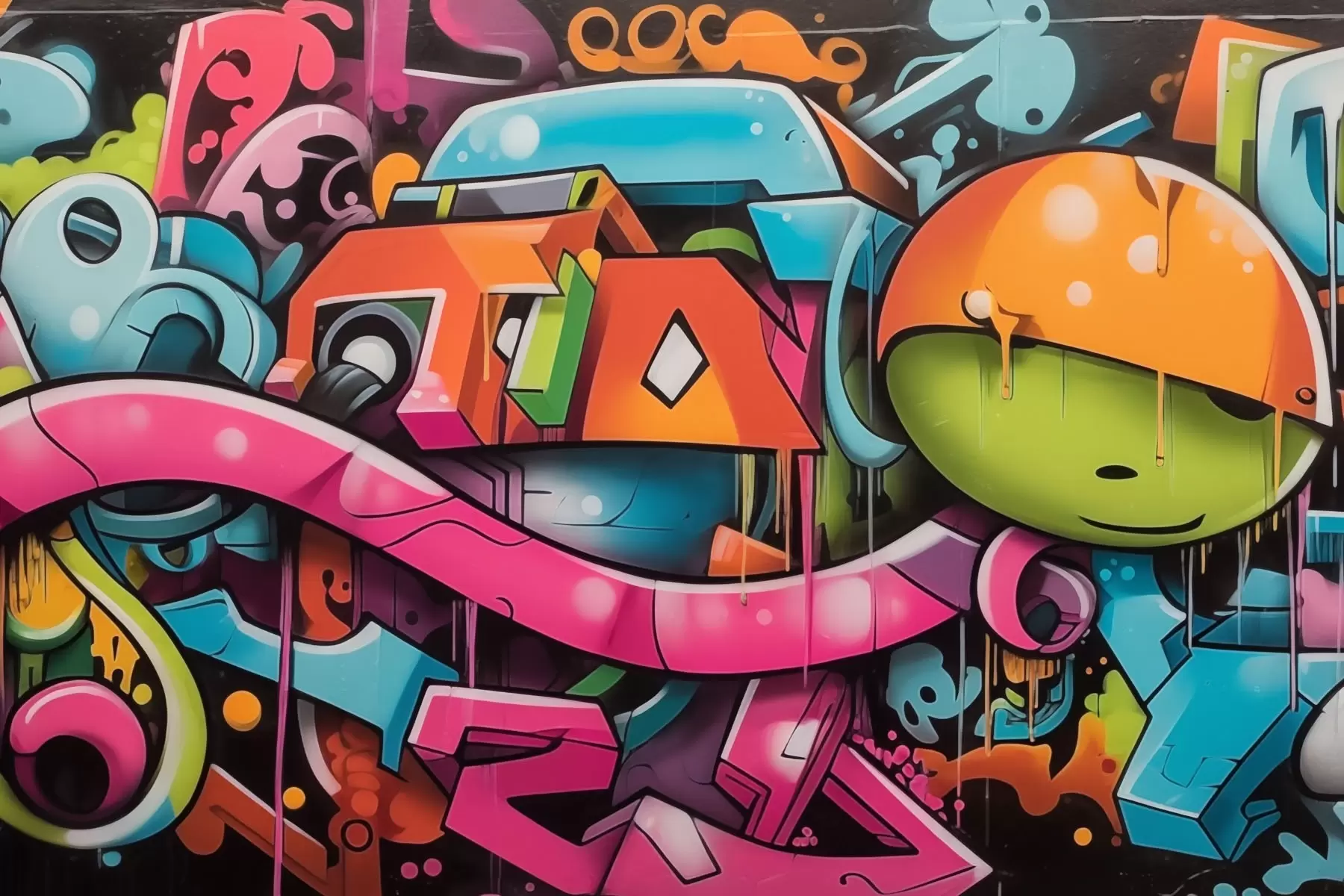 Fototapet Ljus graffiti w03688