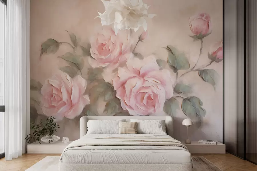 Fototapet Vintage blommor w03748