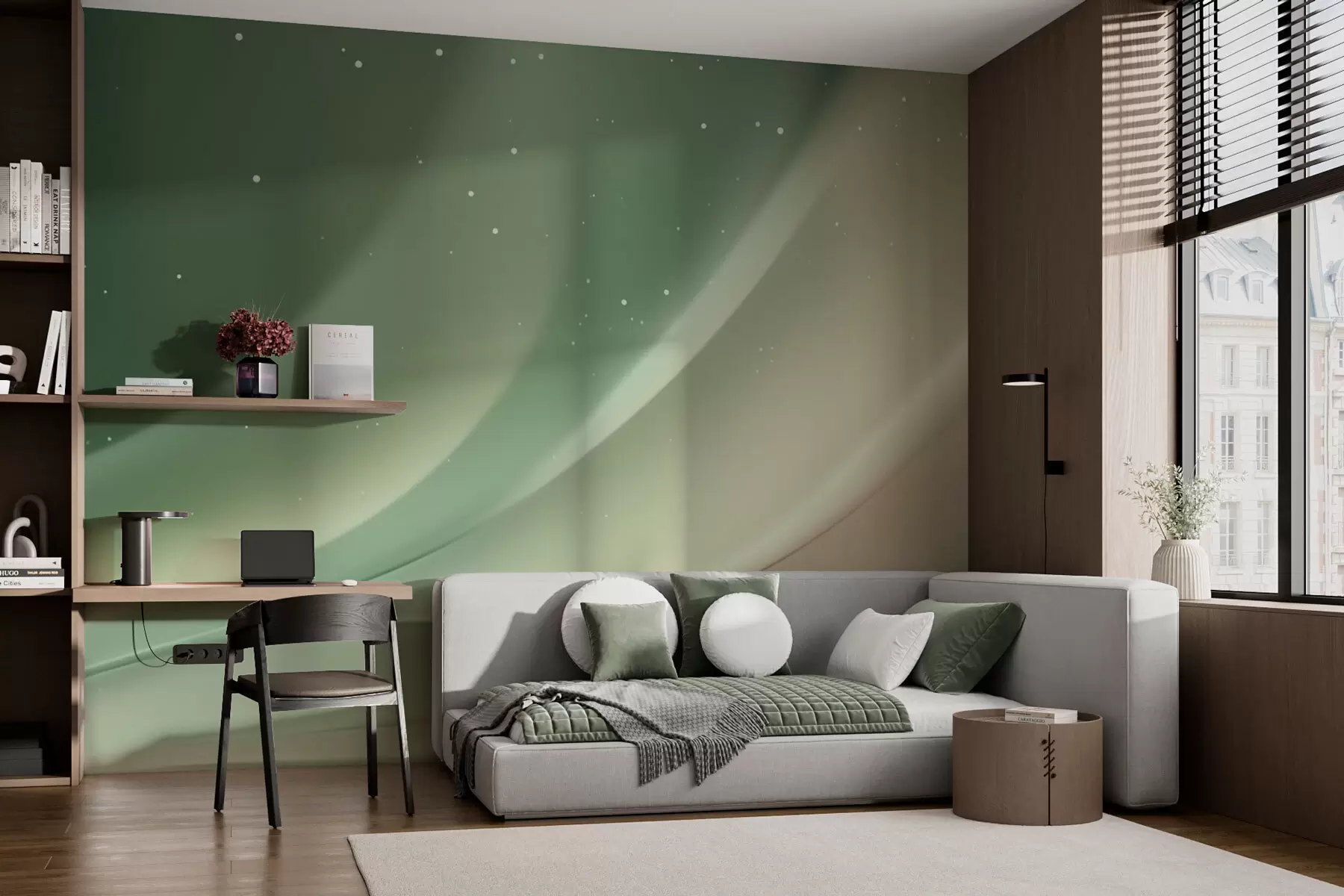 Fototapet Abstrakta vågor Aurora w03751