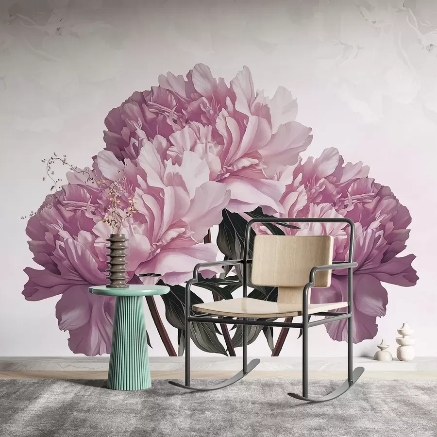 Fototapet Stora rosa blommor w03545v1