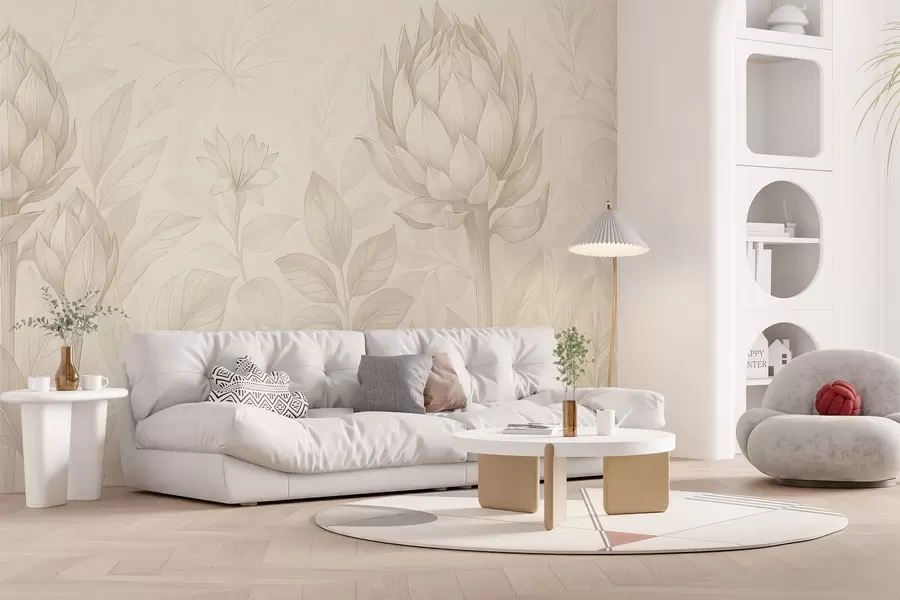 Fototapet Delikat bukett av olika växter w03825