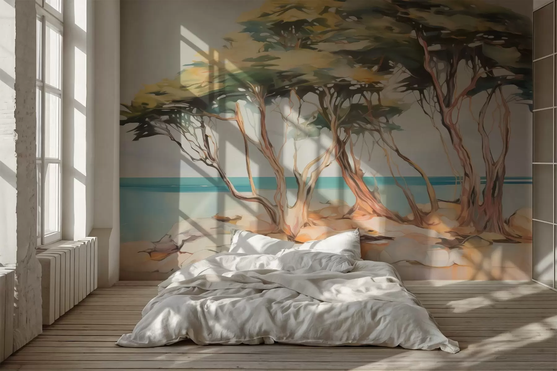 Fototapet Träd vid havet w03855