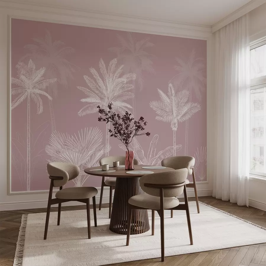 Fototapet Vita palmer w03831v2