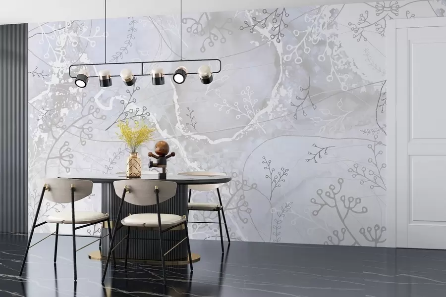 Fototapet Botanisk design i vektorstil w03876