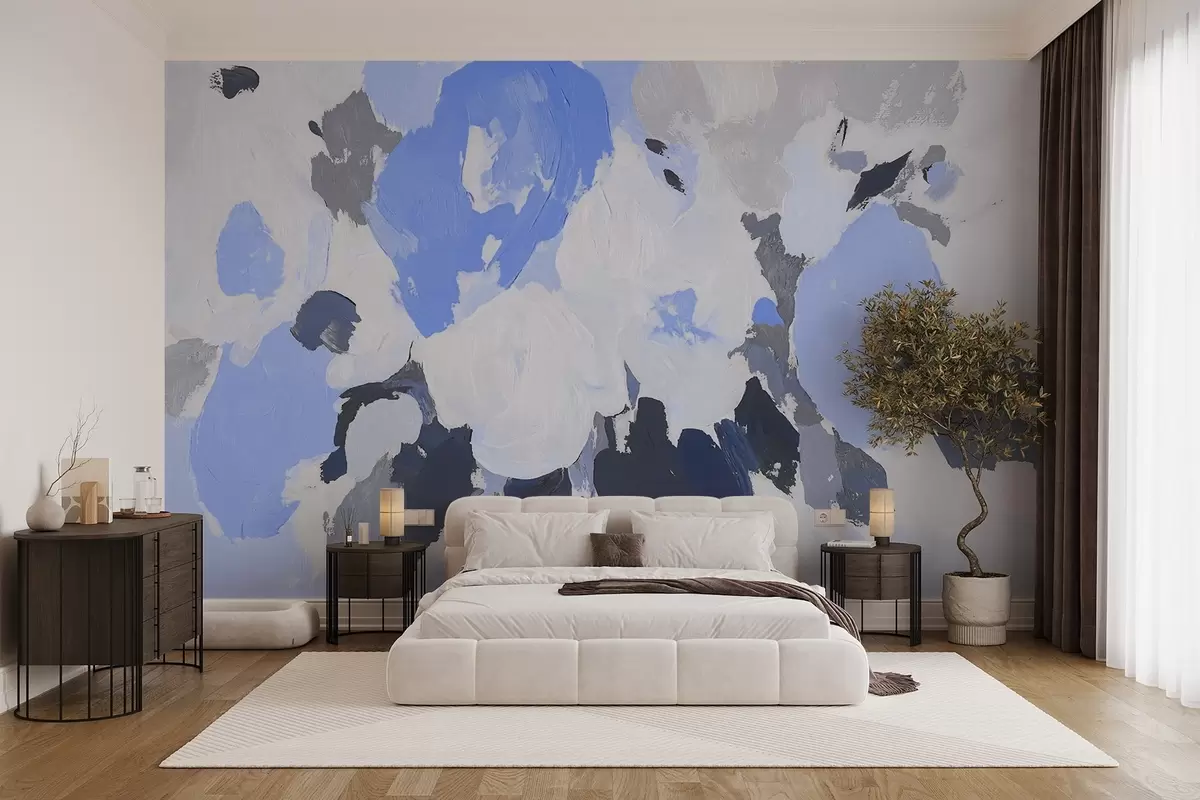 Fototapet Abstrakta blommor i akryl w09070v2