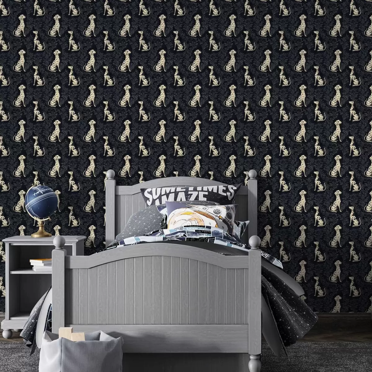 Bakgrund Dalmatiner på mörk bakgrund a00121