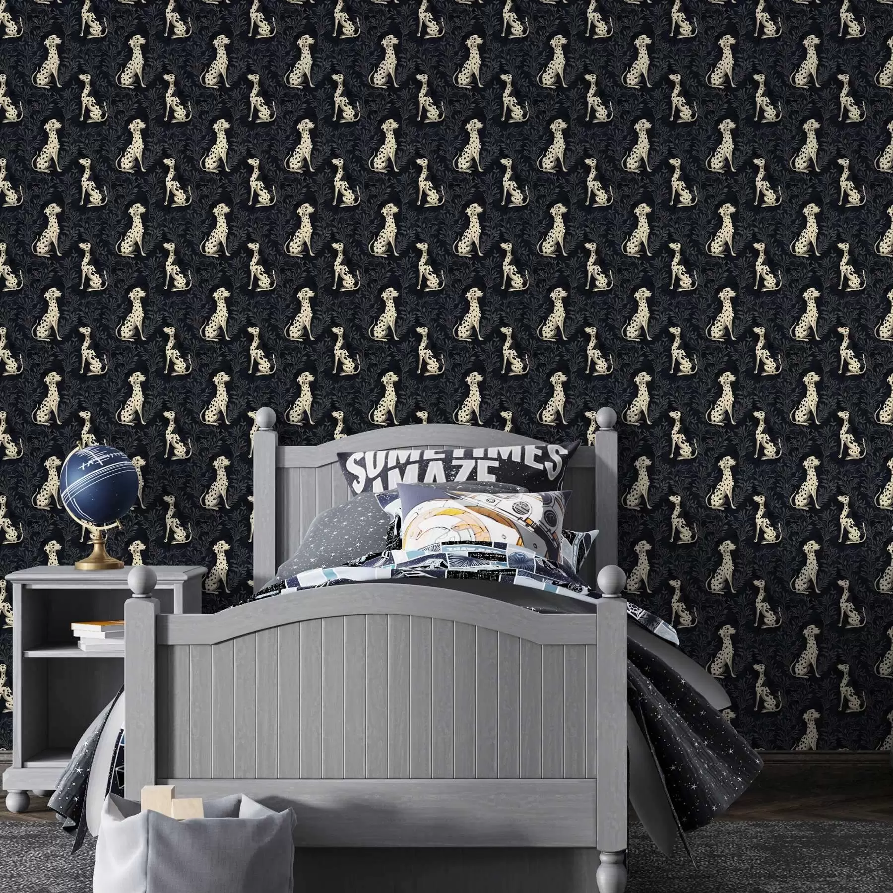 Fototapet Dalmatiner på mörk bakgrund a00121