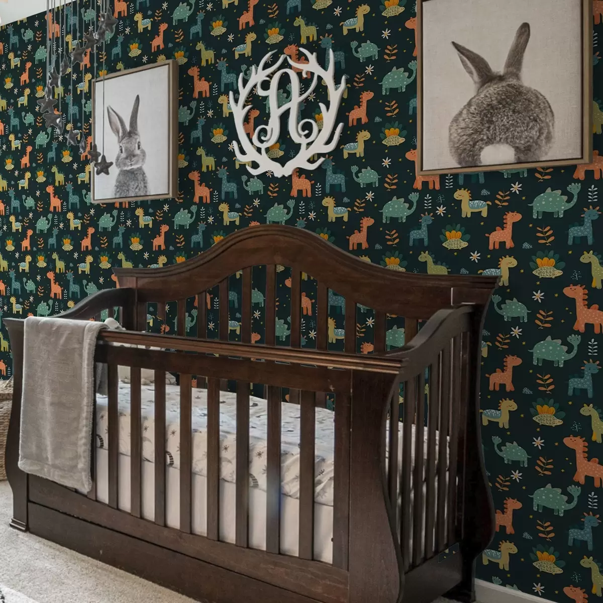 Bakgrund Roliga dinosaurier i pastellfärger på en mörk bakgrund a00125v2