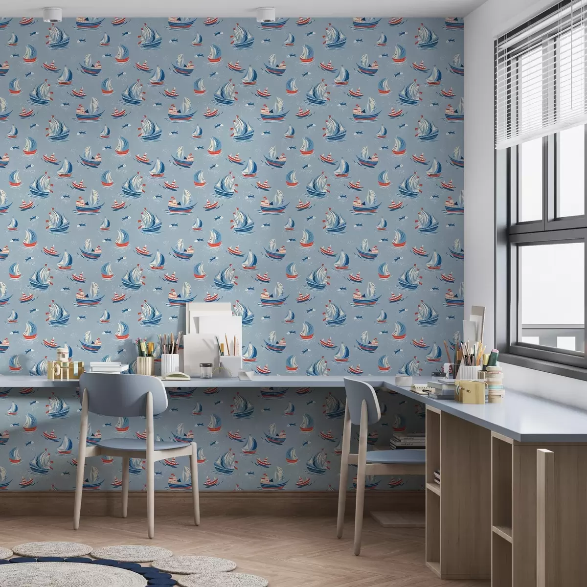 Bakgrund Fartyg på blå bakgrund a00126