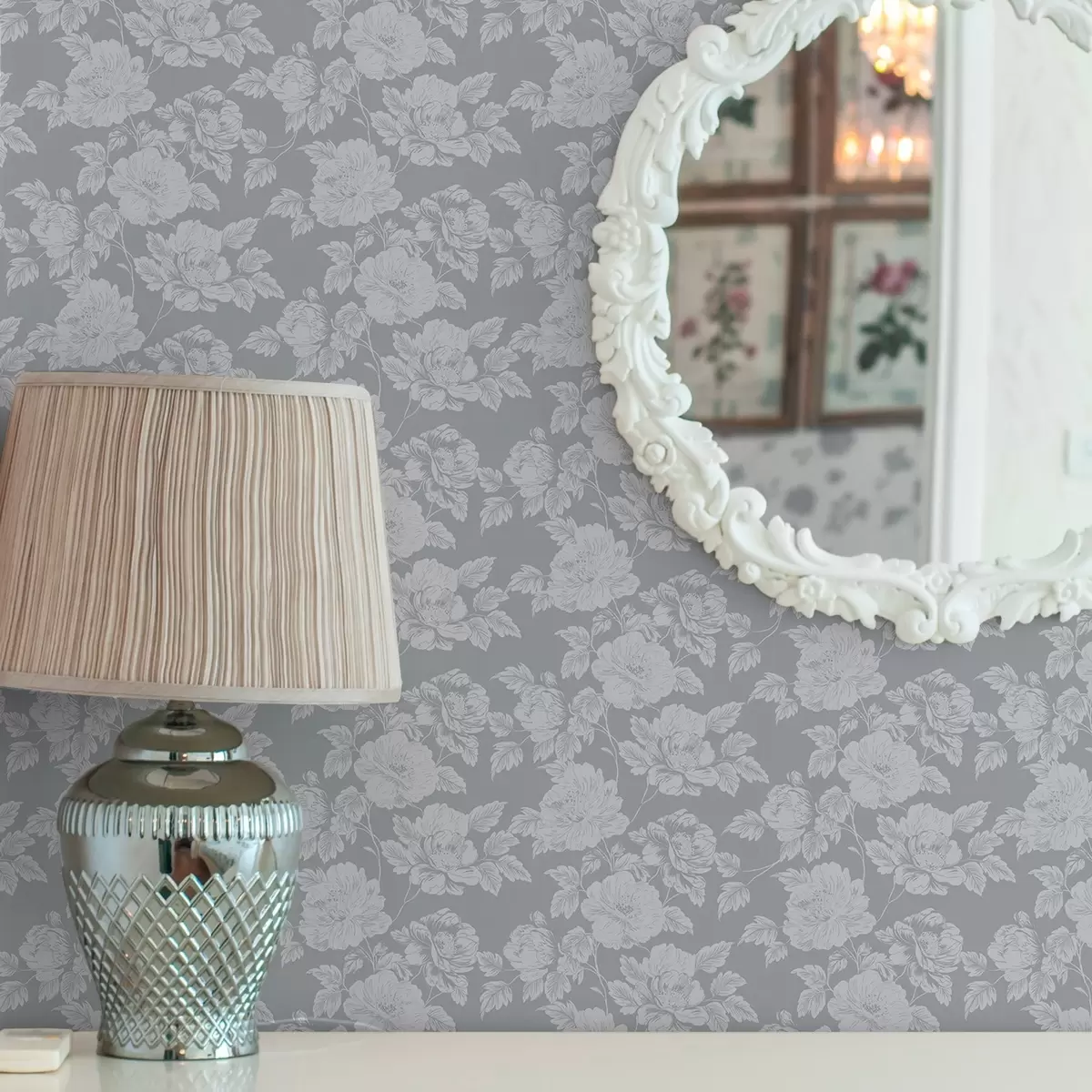 Bakgrund Ljusa blommor på grå bakgrund a00129v1