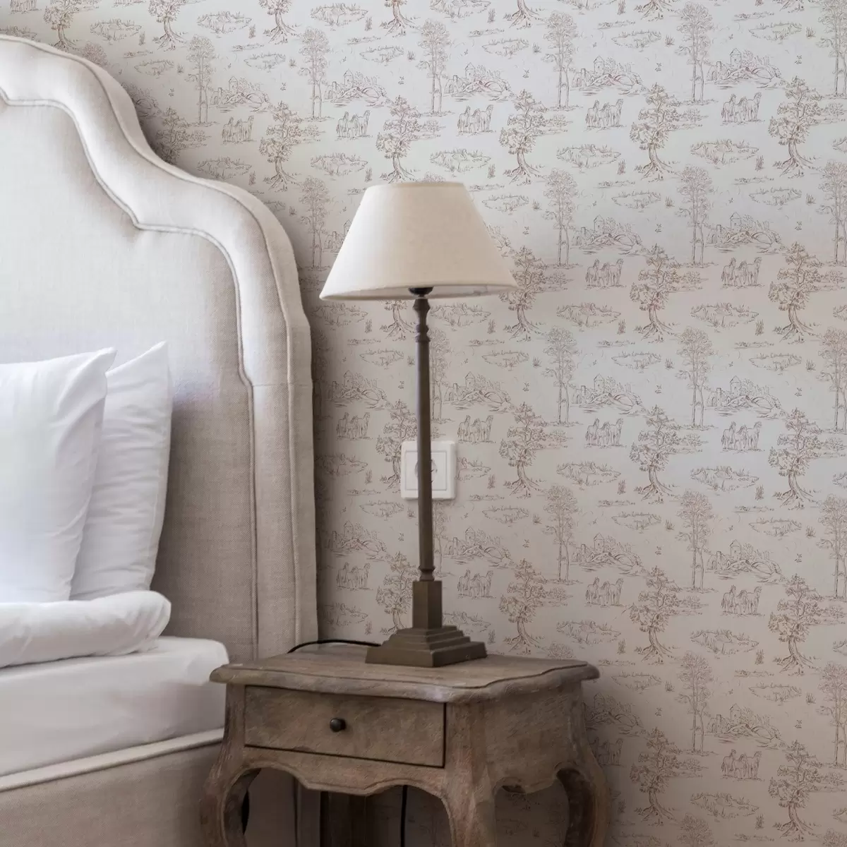 Bakgrund Lantligt landskap med slott och hästar a00133