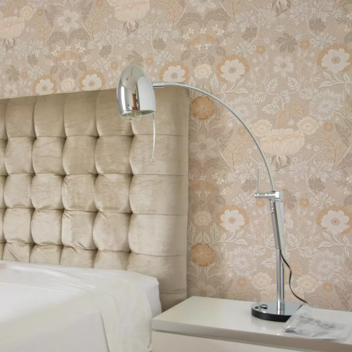 Bakgrund Beige blommönster i pastellfärgad palett a00145