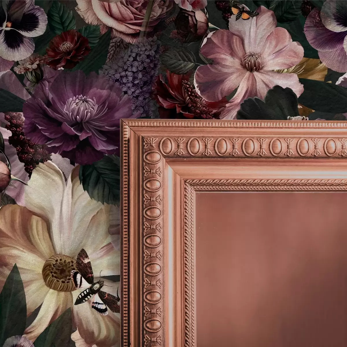 Bakgrund Konstblommigt tryck i mörka färger a00147