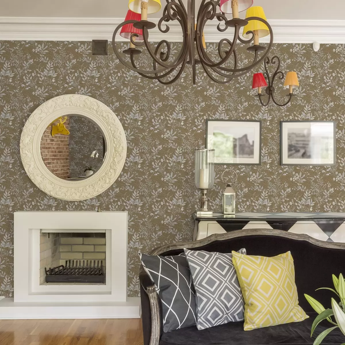 Bakgrund Växter och vita grenar a00166v1