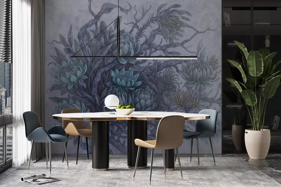 Fototapet Nyckfulla blommor w03975v1