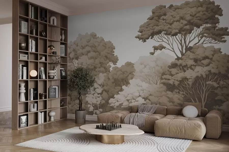 Fototapet Kronor i skogen w04044v1