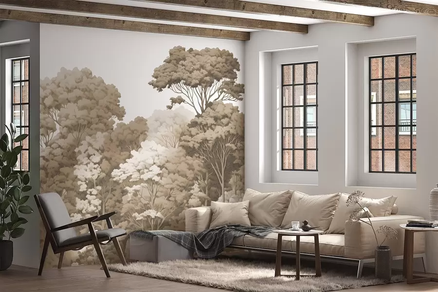 Fototapet Kronor i skogen w04044v1