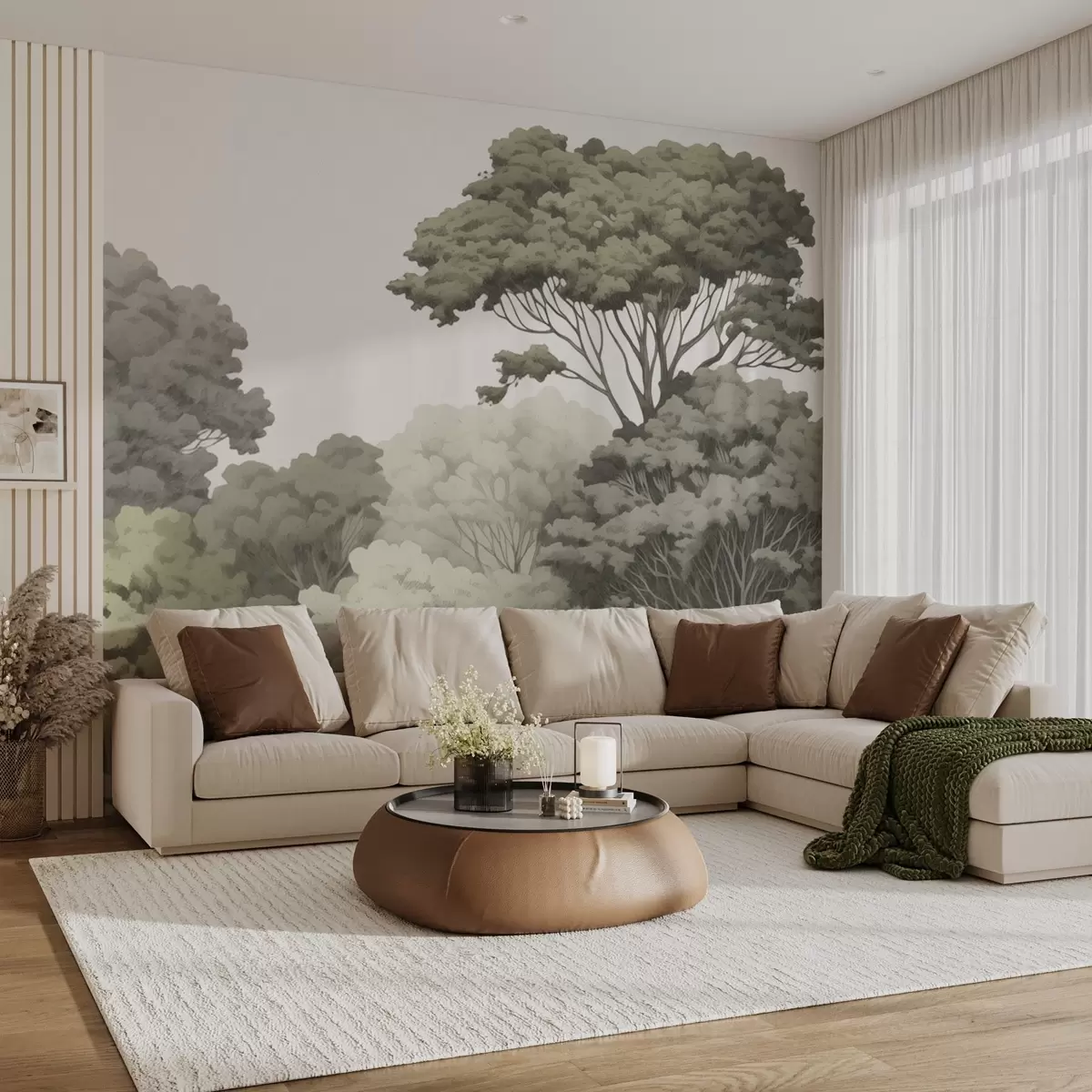 Fototapet Kronor i skogen w04044v2