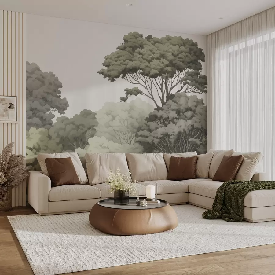 Fototapet Kronor i skogen w04044v2