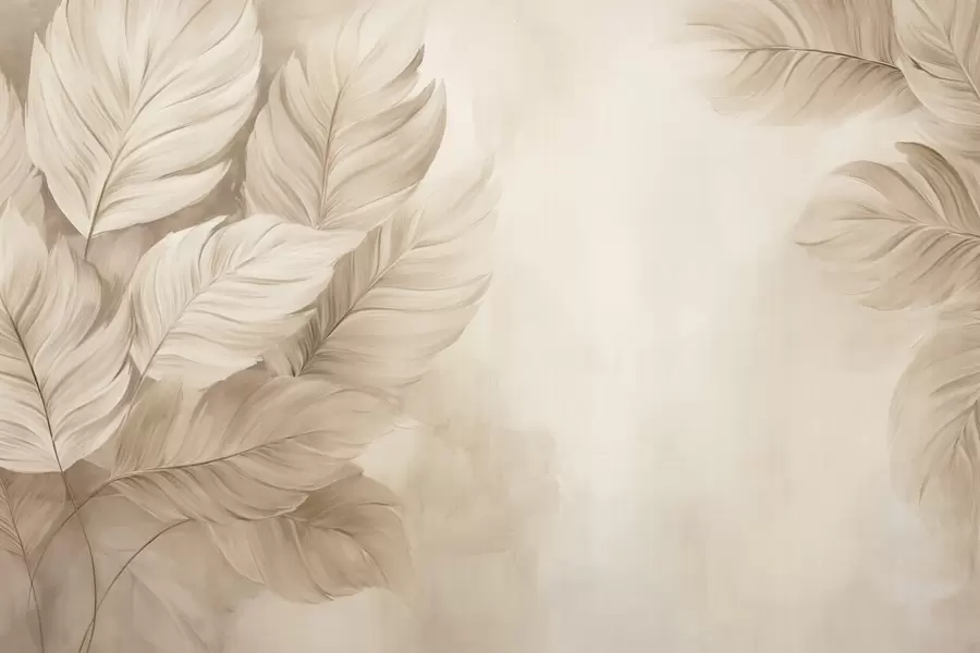 Fototapet Pastellfärgade blad w09175v2