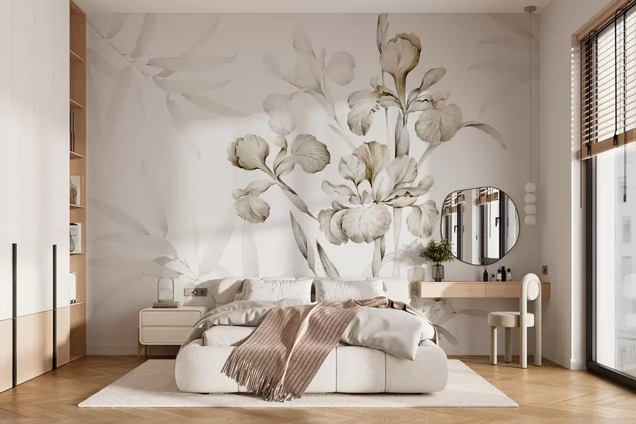 Fototapet Iris, nyanser av beige w03955v2
