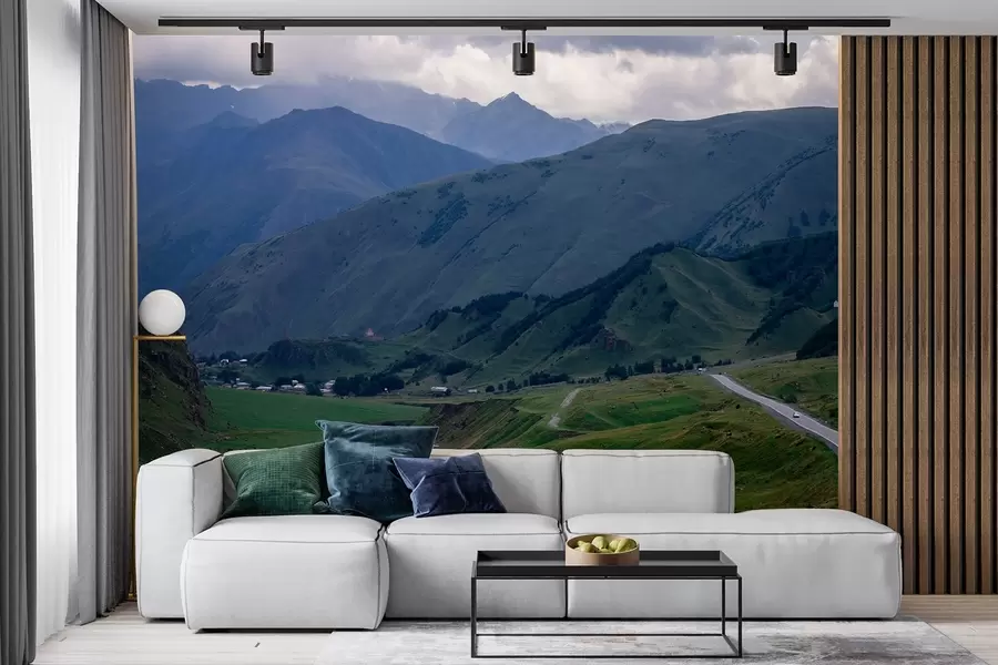 Fototapet Georgien landskap, berg, road trip, realism w04097