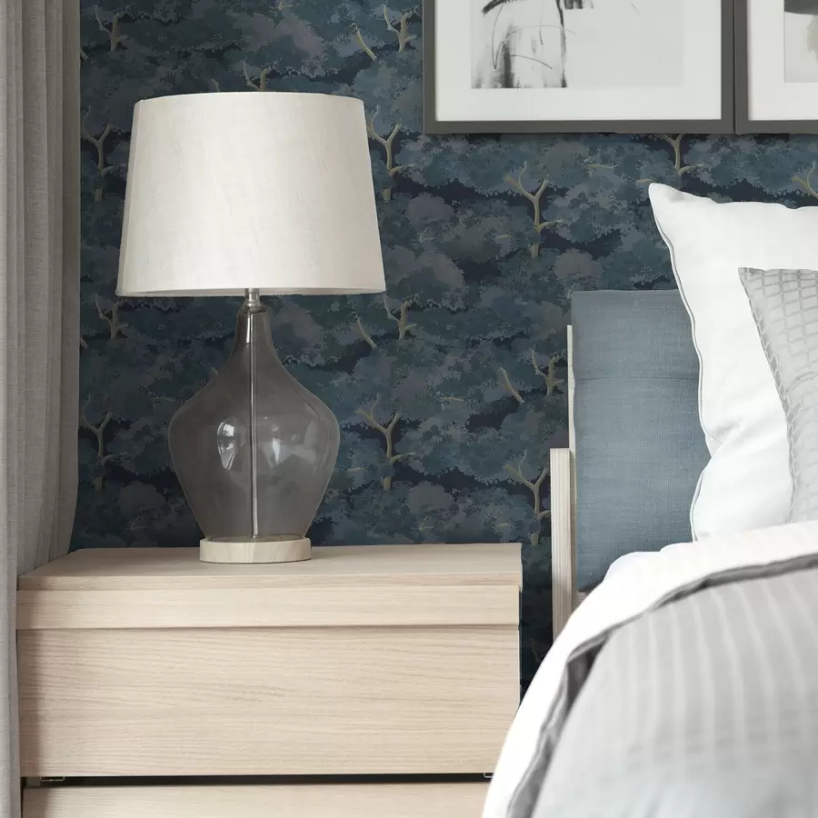 Fototapet Beige och sandmönster av träd i pastellstil a00170v1