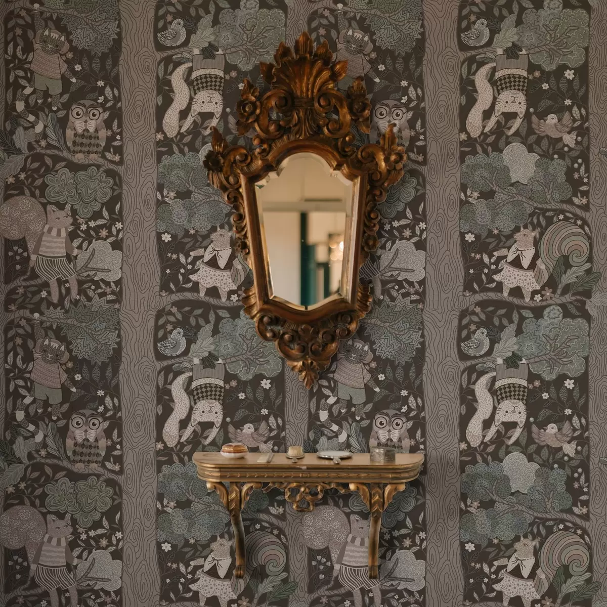 Bakgrund Handritad grafisk teckning av naturen i etnostil a00173