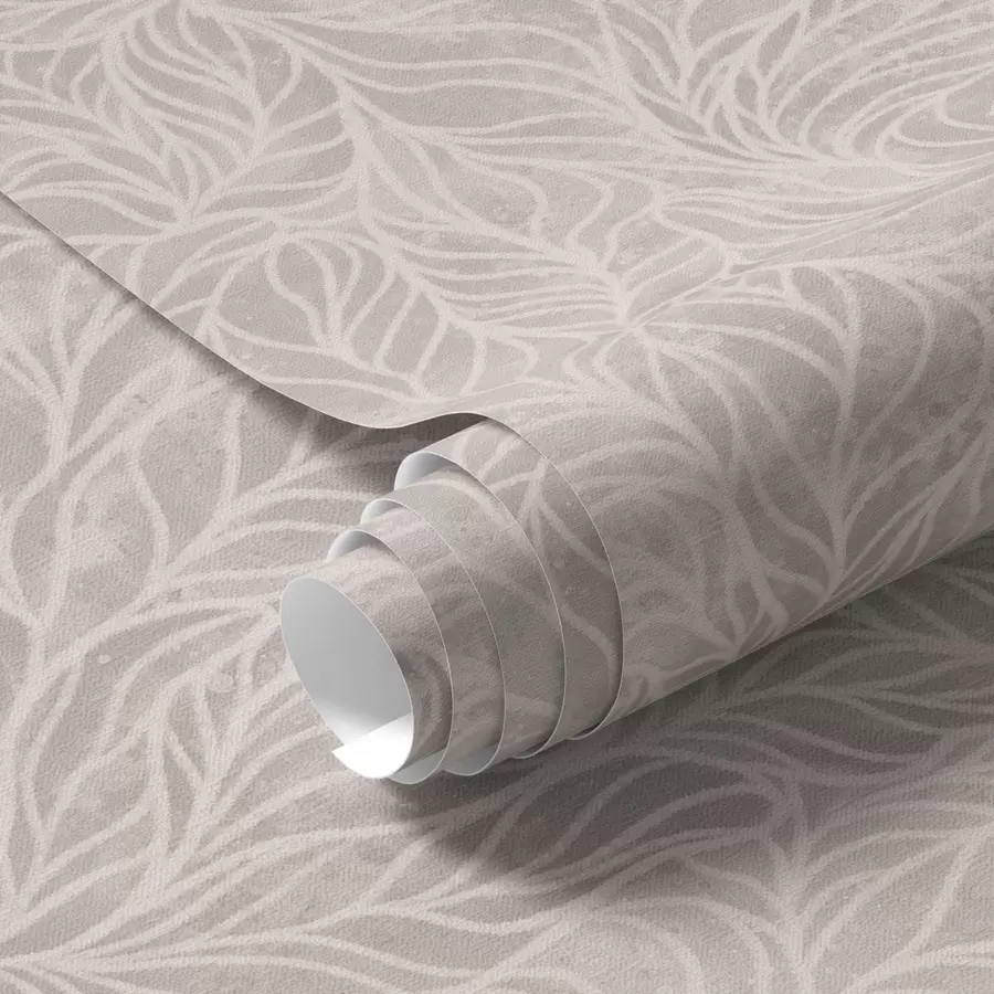 Fototapet Beige abstrakt textur med släta linjer av löv a00179