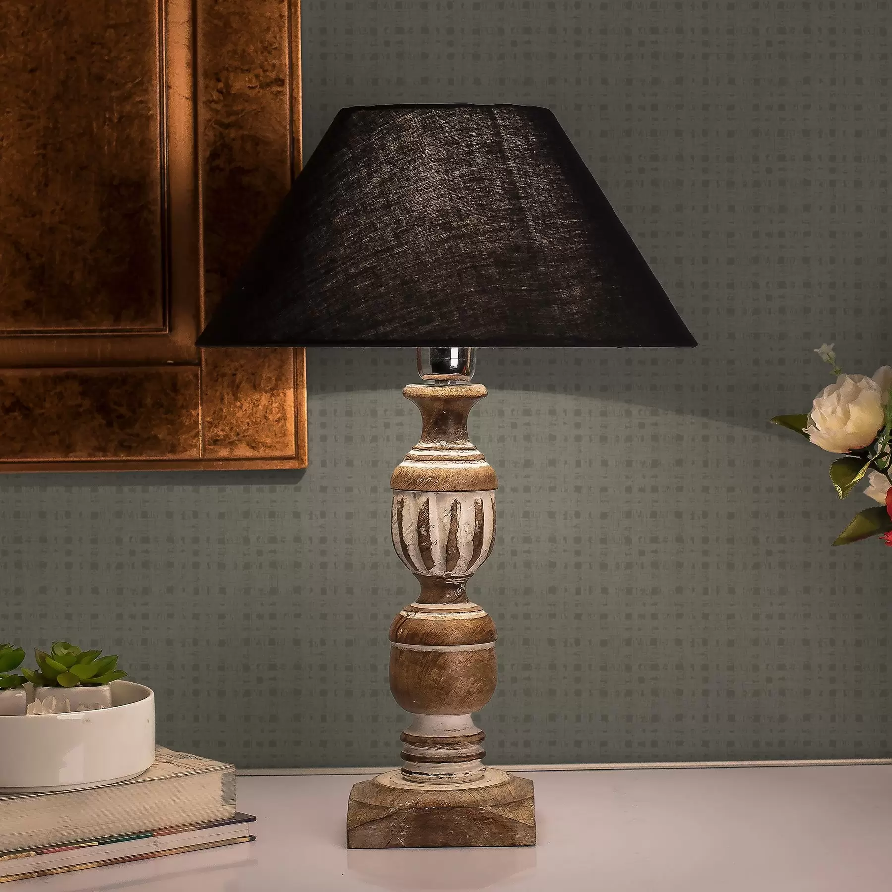 Fototapet Liten grön bur, texturerad bakgrund i retrostil a00234