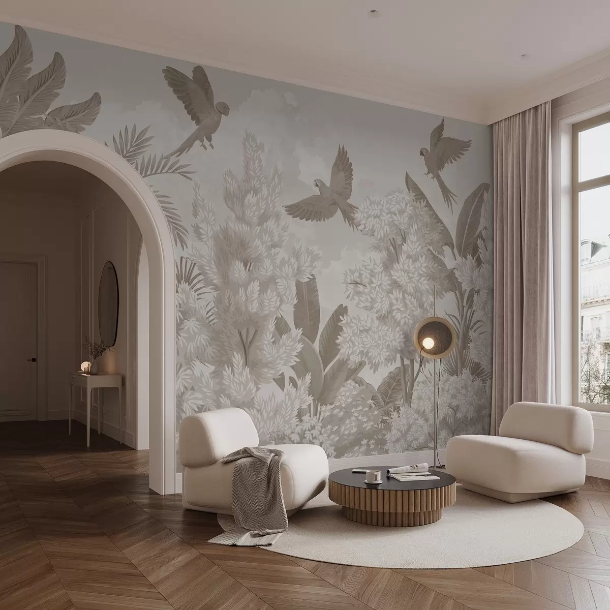 Fototapet Papegojor i djungeln w04105v1