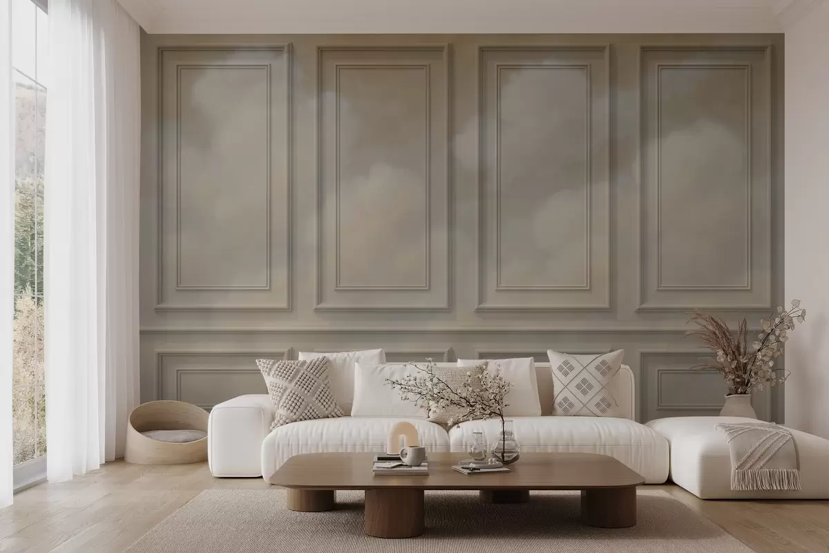 Fototapet Formgjutningsimitation med luftiga moln w04110v1