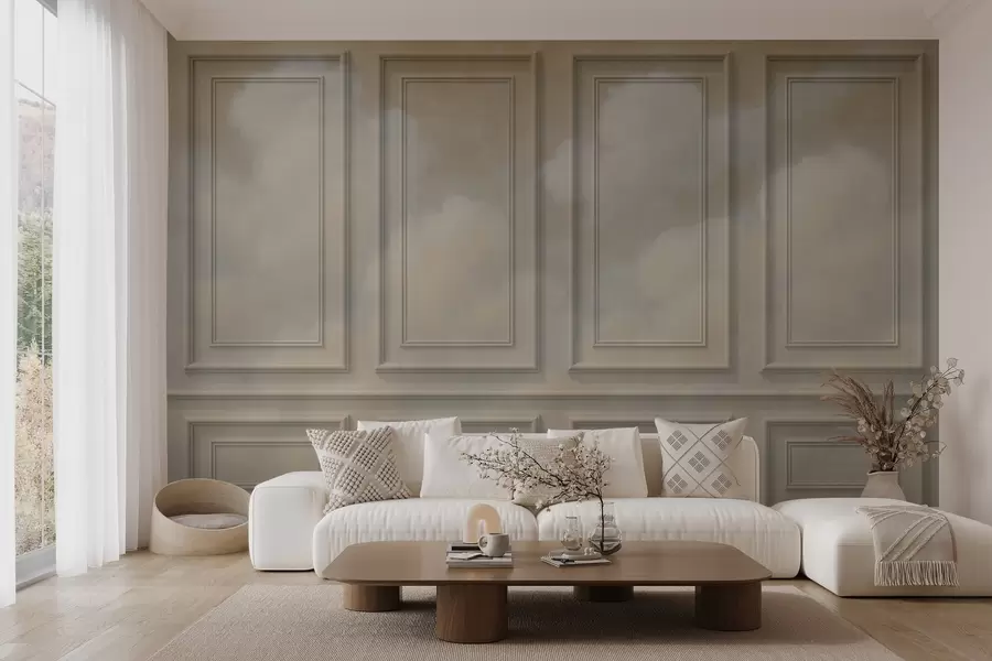 Fototapet Formgjutningsimitation med luftiga moln w04110v1