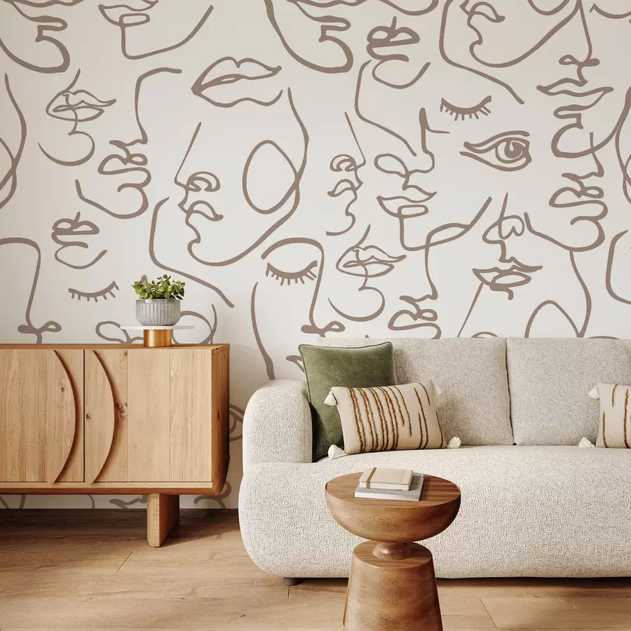 Fototapet Abstrakta ansikten w04121v1