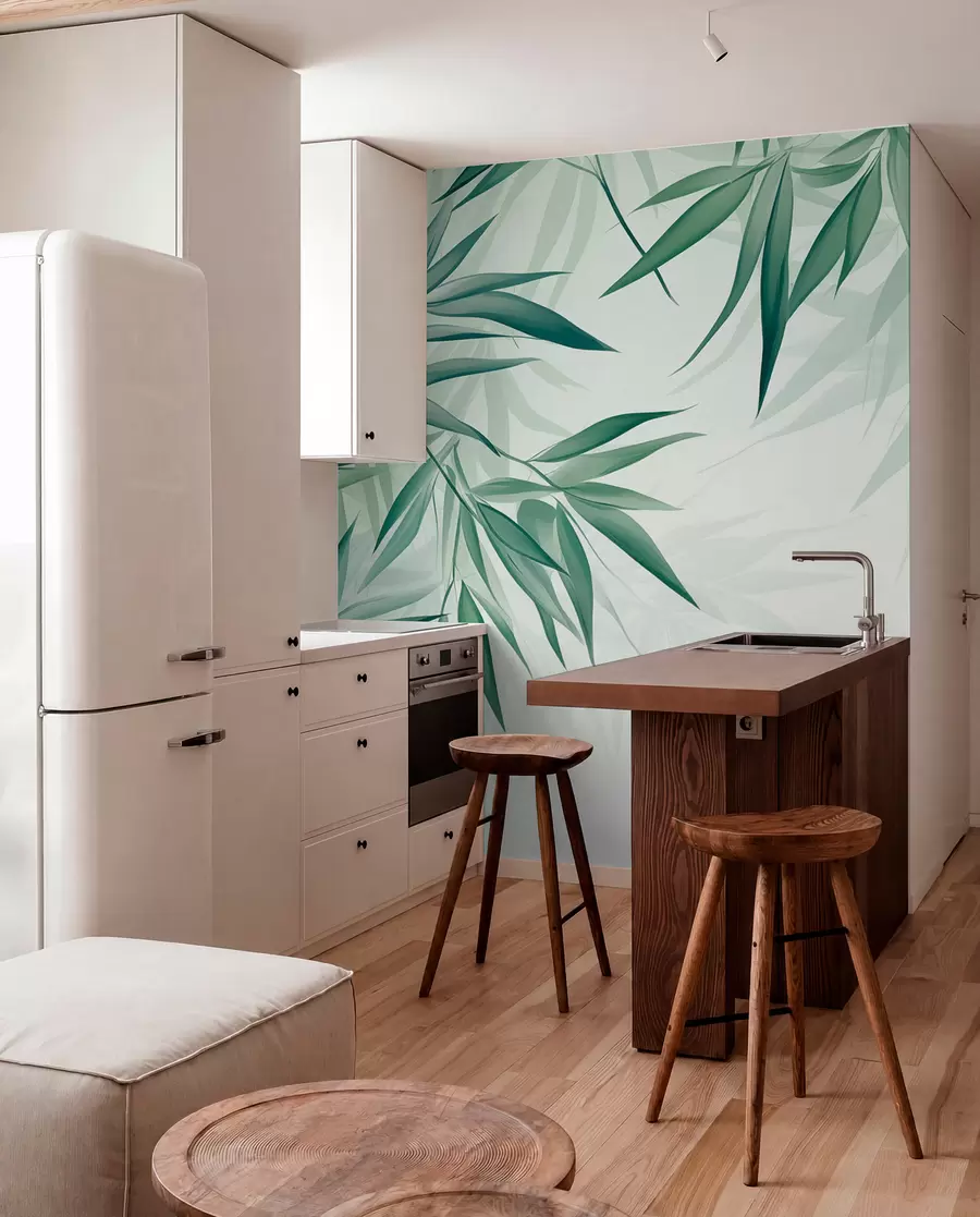 Fototapet Blad av bambu w04147