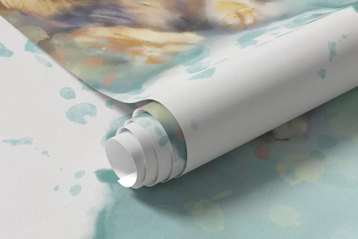 Fototapet Världskarta med djur, pedagogisk illustrationsstil för barn w04148