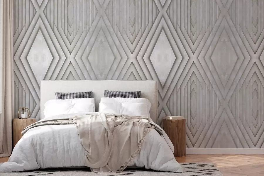 Fototapet imitation av träpaneler i beige färger w04168