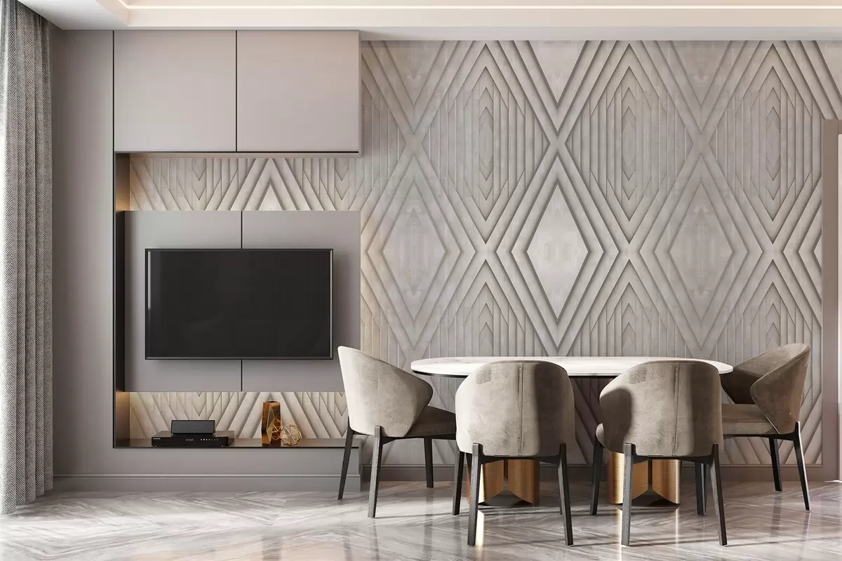 Fototapet imitation av träpaneler i beige färger w04168