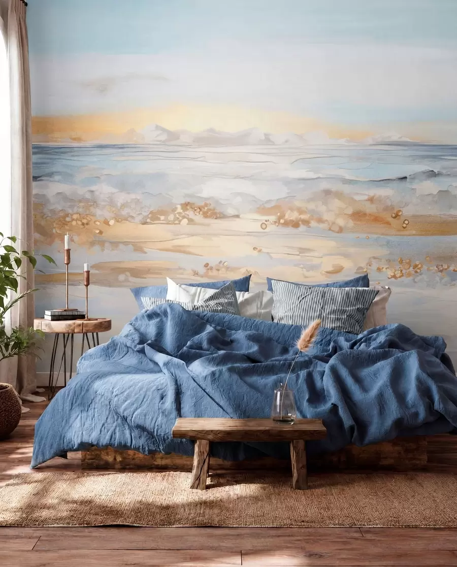 Fototapet Förgylld strandlinje w09234