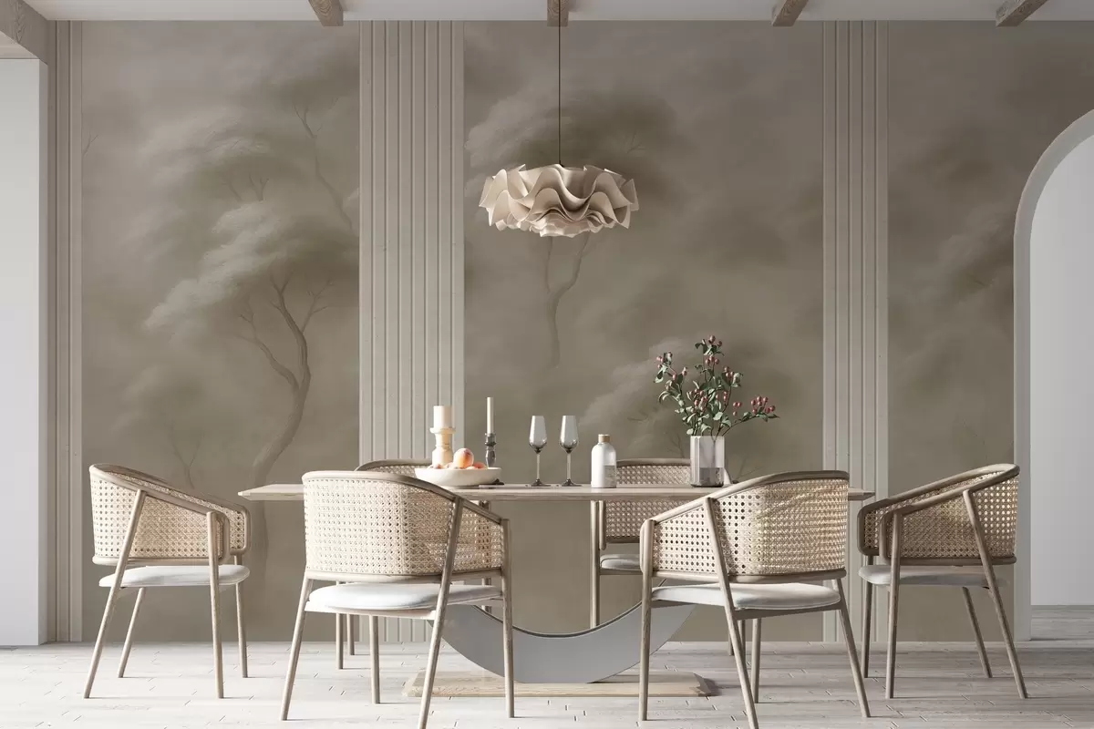 Fototapet Skog möter panelkonst w04187v1