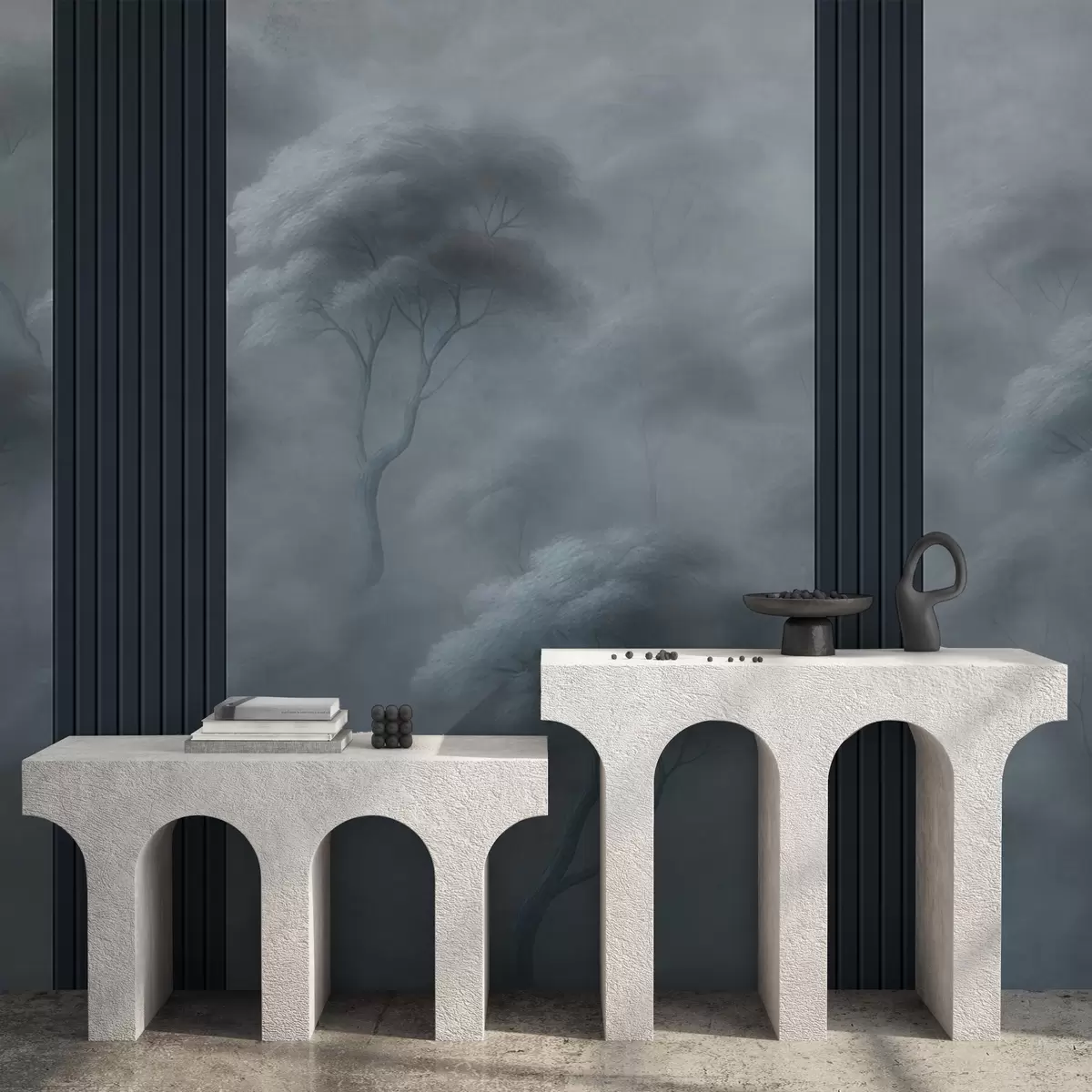 Fototapet Skog möter panelkonst w04187v2