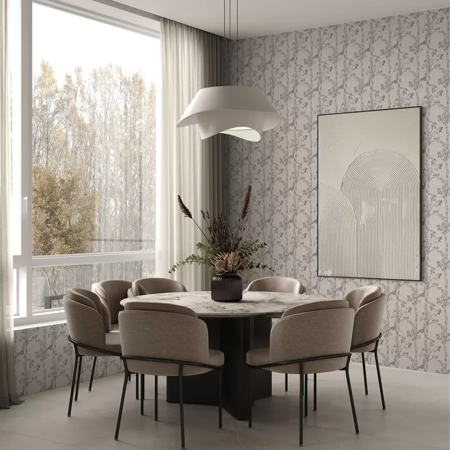 Fototapet Björkgrenar med löv, texturerad bakgrund a00257v1