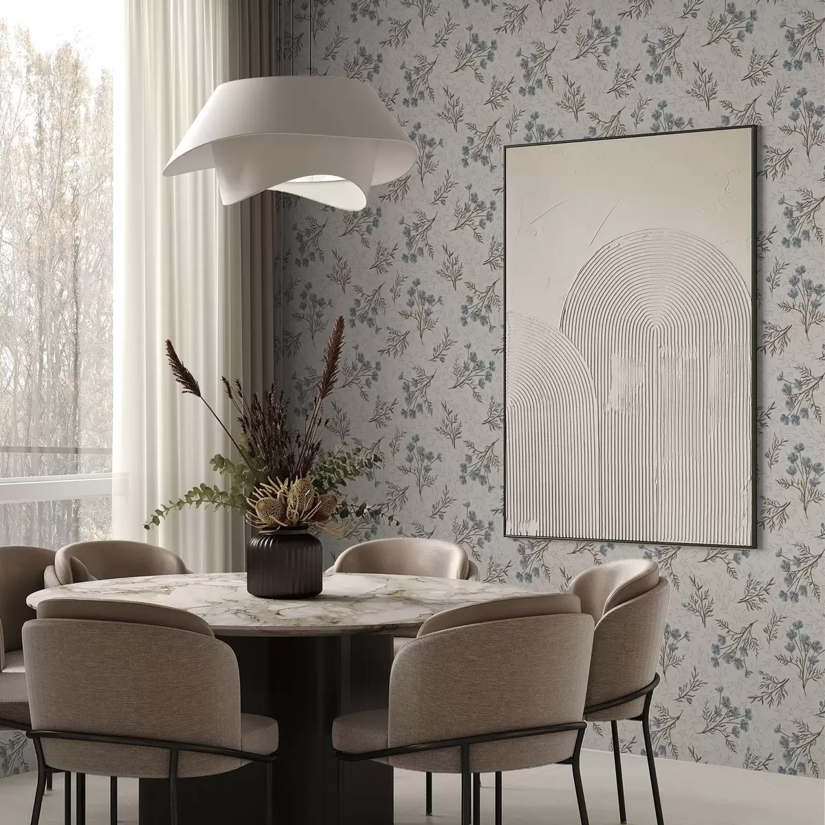 Bakgrund Små blå blommor med bruna grenar a00265