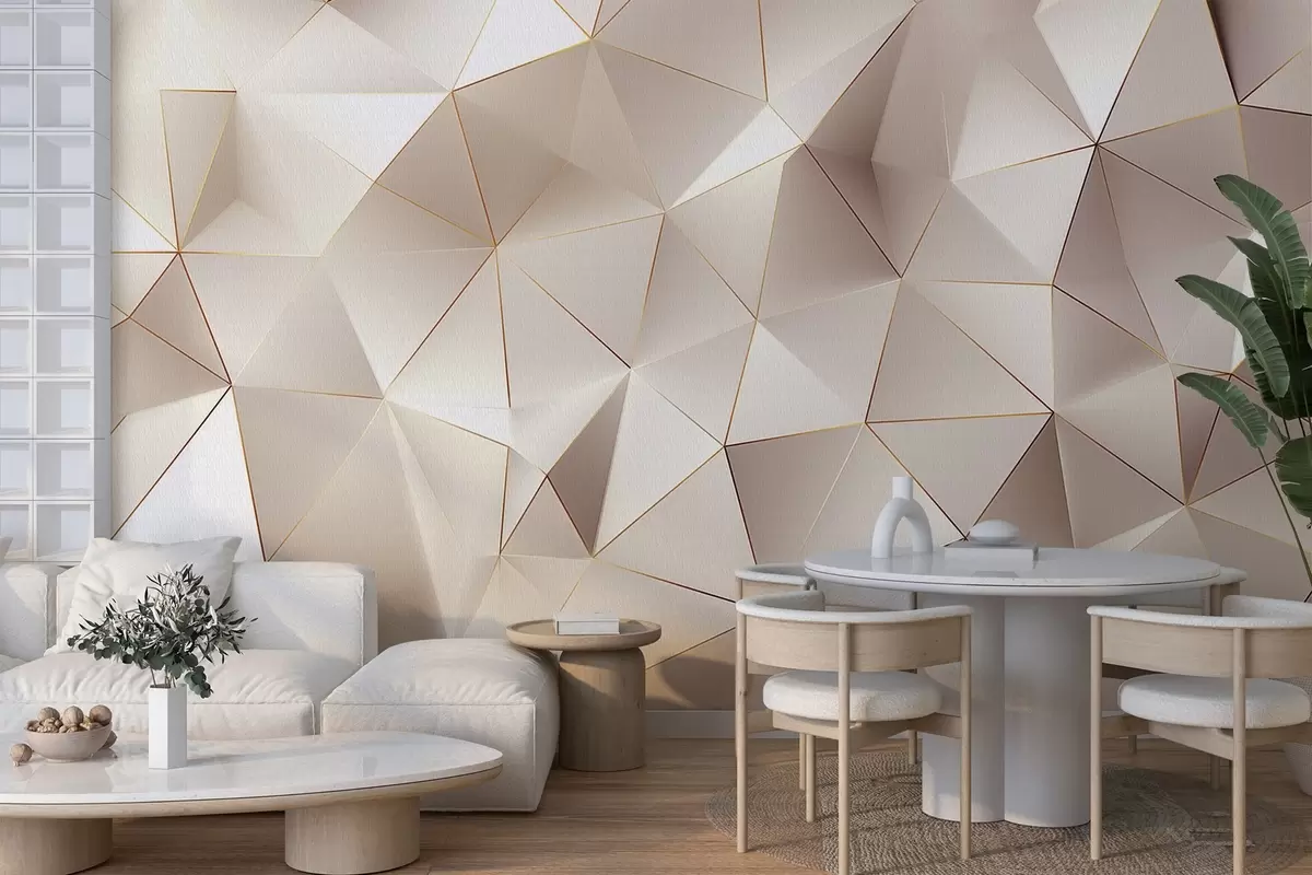 Fototapet geometri, abstraktion, ljus, fasetter, mönster, struktur w04236v1