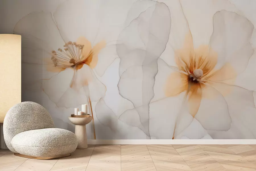 Fototapet Blommor imitation av akvarell w04235