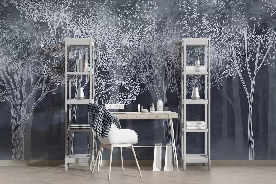 Fototapet Lummiga lövträd w04251v2