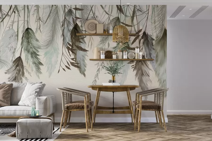 Fototapet Torkade blomställningar w04253v2